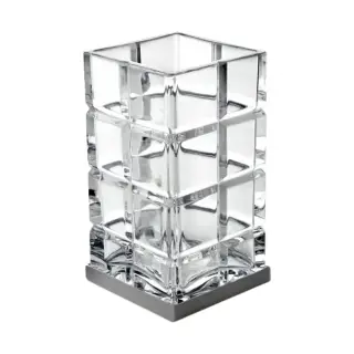 3SC Palace Стакан настольный, цвет: прозрачный хрусталь/никель сатинированный черный матовый