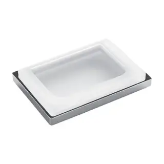 Colombo Look Мыльница настольная, цвет: хром/матовое стекло