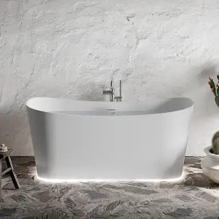 Novellini Ship Ванна отдельностоящая 160х70х62см., с донным клапаном click-clack, novotech, цвет: белый матовый