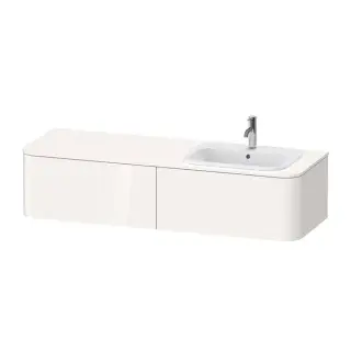 Duravit Happy D.2 Plus Тумба подвесная 160x55x35.4см, с раковиной и 2 ящиками, DX, цвет: белый глянцевый