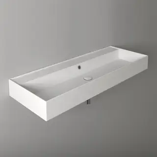 Simas Agile Раковина 121х46см., подвесная, без отв., без перелива, цвет: белый