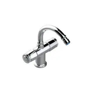 THG CORVAIR Смеситель для биде на 1 отверстие, 2-х вентильный, с донным клапаном, цвет: хром