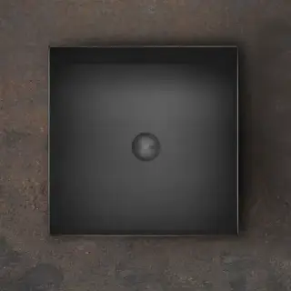 Gessi 316 Раковина 40x40 см, без отв., для установки на столешницу, без перелива, нержавеющая сталь, цвет: Black Metal Brushed PVD