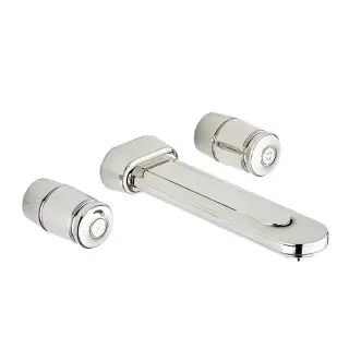 THG CORVAIR Смеситель для раковины настенный, c 2 вентилями, внешняя часть, цвет: хром