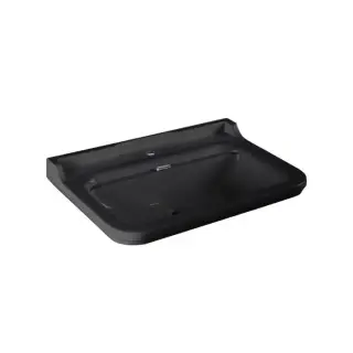 Kerasan Waldorf Раковина 80х55 см, 1 отв., керамическая, цвет: черный/хром