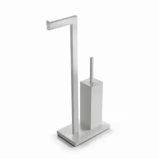 3SC SK Стойка напольная, с держателем тб и ёршиком, цвет: белый матовый