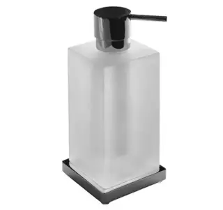 Colombo Look Дозатор для жидкого мыла, настольный, цвет: хром/матовое стекло