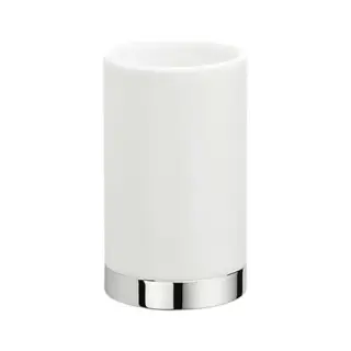 Colombo Nordic Стакан настольный, цвет: хром/белый