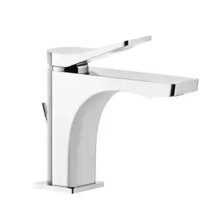 Gessi Rilievo Смеситель для раковины на 1 отв. с донным клапаном h=156мм, излив 131мм , цвет: хром