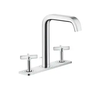 Axor Citterio E, Смеситель для раковины 170, на 3отверстия, с панелью и сливнымгарнитуром, цвет: хром