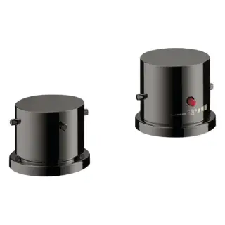 Axor Starck Смеситель на борт ванны, на 2 отв., термостатический, цвет: полированный черный хром