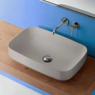 Kerasan Tribeca Раковина 60х38 см, без отв., накладная, цвет: Grigio matt