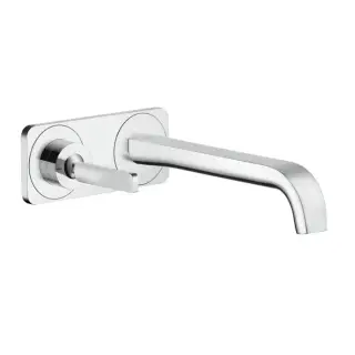 Axor Citterio E, Смеситель для раковины,однорычажный, с панелью иизливом 220 мм, настенный монтаж, внешняя часть, цвет: хром