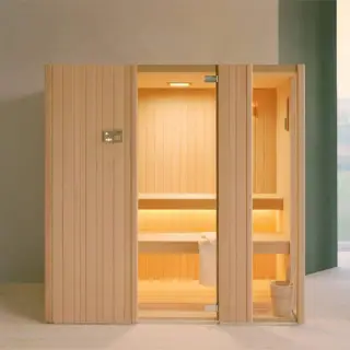 Effegibi Auki 60 Био-Сауна 228x170x201см, пристенная, цвет: канадский хемлок