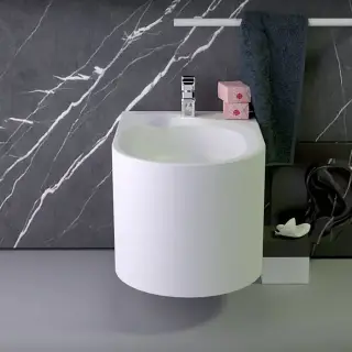 KNIEF Pearl Биде подвесное 56х39см с 1 отв под смеситель, цвет: белый матовый