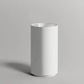 Salini Armonia Раковина напольная 47х47х87cм, без отв.под смеситель, донный клапан &quot;Up&Down&quot;, сифон, S-Stone, цвет: белый матовый