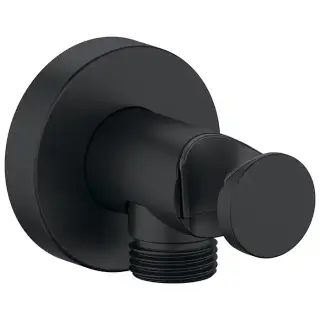 Duravit Shower Шланговое подсоединение с держателем ручного душа, цвет: черный матовый