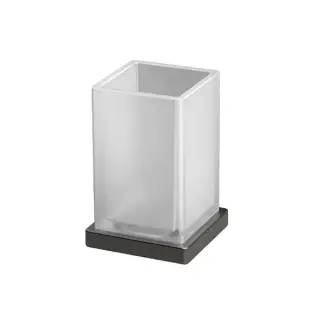 Colombo Look Стакан настольный, цвет: PVD графит матовый/матовое стекло