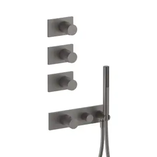 Fantini Milano Встраиваемый смеситель для душа, термостатический, цвет: Matt Gun Metal PVD