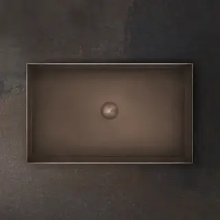 Gessi 316 Раковина 60x35 см, без отв., для установки на столешницу, без перелива, нержавеющая сталь, цвет: Copper Brushed PVD