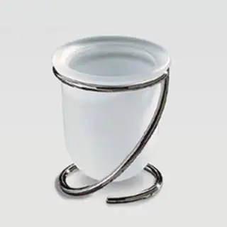 Colombo Luna Стакан настольный, цвет: хром/матовое стекло