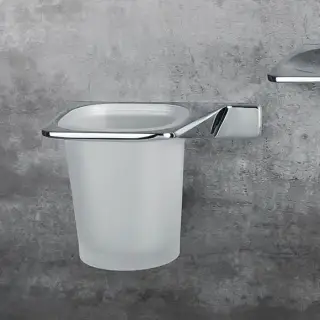 Colombo Alize Стакан подвесной, SX, цвет: хром/матовое стекло