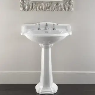 Devon&Devon Oxford Раковина 65х50 см, 3 отв., на пьедестале, цвет: белый