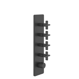 Gessi Inciso Смеситель для душа, встраиваемый, термостатический, резьба 3/4&quot;, внешняя часть, цвет: Black XL