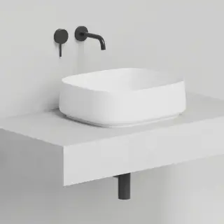 Salini Oriente Bowl Раковина накладная, 45х40.5х14см., S-Sense, декор.накладка на слив, выпуск, цвет: белый глянцевый