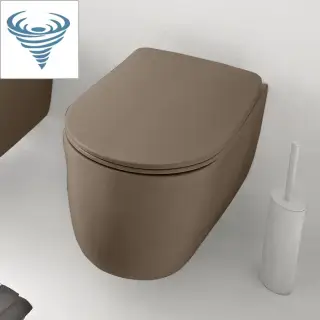 Kerasan Nolita Унитаз безободковый подвесной 55х35 см, Tornado, с креплениями WB9N, цвет: Bruno matt