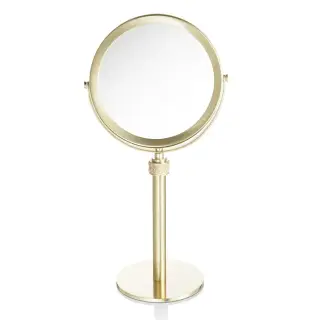 Decor Walther Rocks SP 13/V Косметическое зеркало на подставке, с кристаллами Swarovski, настольное, цвет: золото матовое