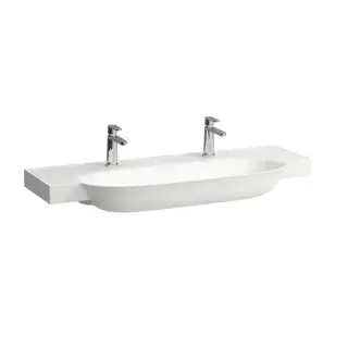 Laufen New Classic Раковина 120х48х16.5 см, 2 отв., накладная, без перелива, цвет: белый LCC
