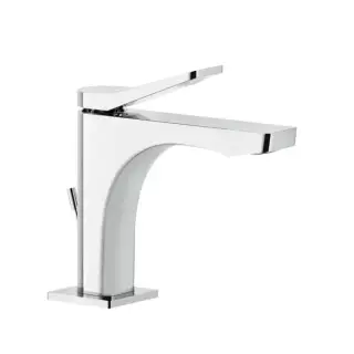 Gessi Rilievo Смеситель для раковины на 1 отв. с донным клапаном h=153мм, излив 126мм , цвет: хром