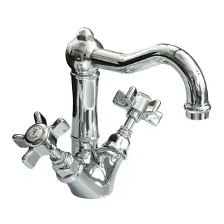 Nicolazzi Dames Anglaises Смеситель для раковины с 2мя ручками, с донным клапаном, излив: 165мм, цвет: хром