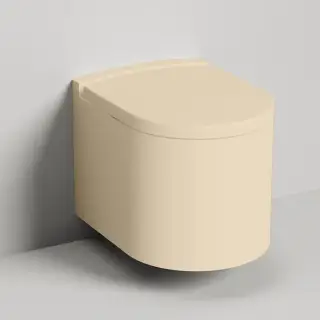 Salini Gemelli Унитаз подвесной 530х410х420 мм, материал S-Stone матовый, внутри керамика, крышка микролифт, цвет RAL 1015