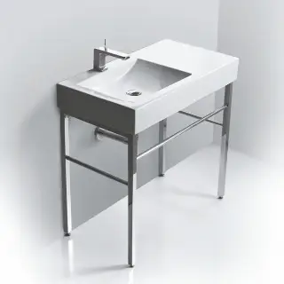 Simas Frozen Консоль 90х50см., напольная, без отв., цвет: белый