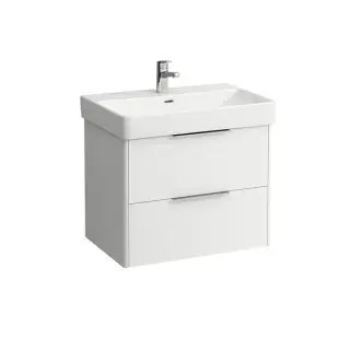 Laufen Base Тумба подвесная 70x46.5см, с раковиной, с 2 выдвиж. ящиками, цвет: белый матовый