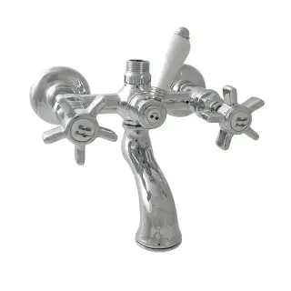 Nicolazzi Dames Anglaises Смеситель для ванны с 2мя ручками, вывод сверху 3/4, (для душ. стойки, для ванны) цвет: хром