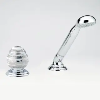THG Marquise porcelaine blanche Ручной душ на борт ванны, 2 отв., цвет: хром/платина/белый фарфор