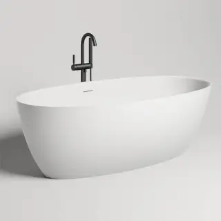 Salini Alda Ванна отдельностоящая 160х70х57.5см, донный клапан , сифон, слив-перелив, S-Sense, цвет: белый глянцевый