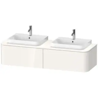 Duravit Happy D.2 Plus Тумба подвесная 160x55х35.4см, с 2 раковинами и 2 ящиками, цвет: белый глянцевый