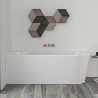 Knief Wall Corner R Ванна в левый угол 165x75х58см., с щелевым переливом, без сл-пер, цвет: белый матовый