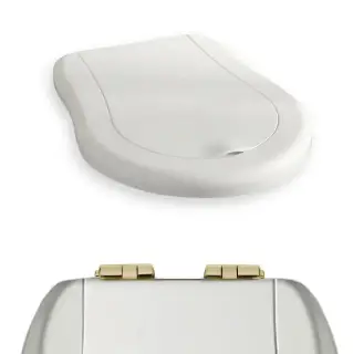 Kerasan Retro Сиденье NEW для унитаза, микролифт, цвет: белый/золото
