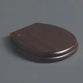 SIMAS Londra Сиденье для напольного унитаза, микролифт, цвет: орех/золото