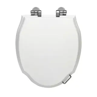 Devon&Devon Westminster Сиденье для унитаза из мдф, с микролифтом, цвет: белый/хром