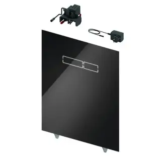 TECElux Верхняя панель с сенсорным блоком управления смыва, стекло: черное