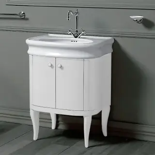 SIMAS Lante Комплект мебели, тумба с двумя дверцами, раковиной, 70см, зеркалом, напольный, цвет: белый