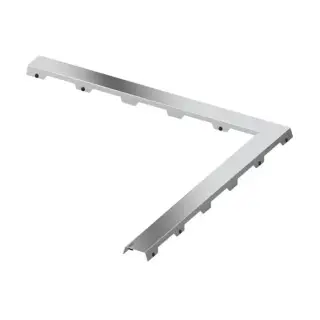 TECE Решетка угловая &quot;steel II&quot; , 900x900 мм ,нержавеющая сталь, полированная