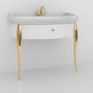 Kerasan Retro Комплект мебели 100см, подвесной, цвет: белый / золото