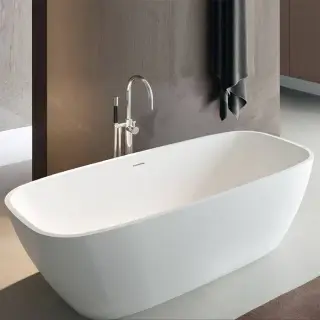 Gruppo Treesse Brio Ванна отдельностоящая 170х72х56 см из искусственного камня, цвет: белый матовый